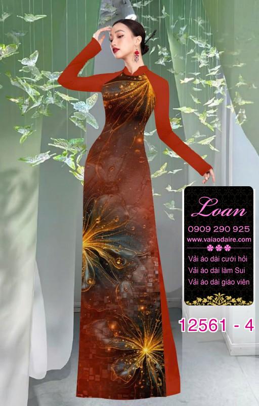 Vải áo dài hoa ảo 3D