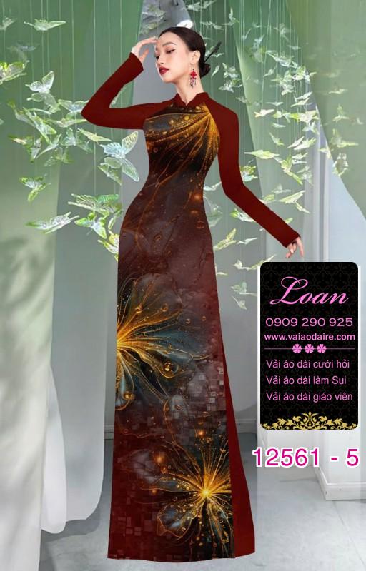 Vải áo dài hoa ảo 3D