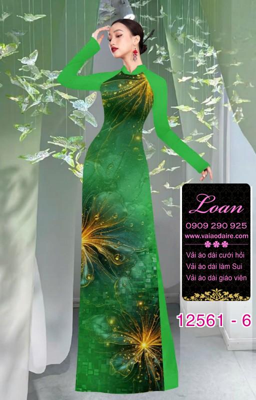 Vải áo dài hoa ảo 3D