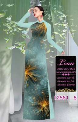 Vải áo dài hoa ảo 3D-DT 12561