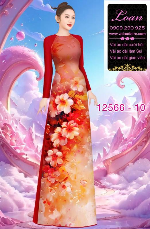 Vải áo dài hoa in 3D