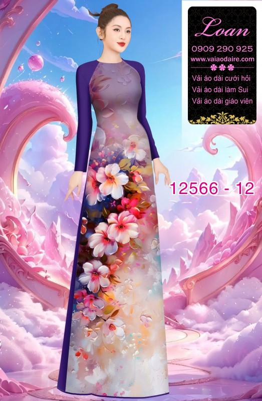 Vải áo dài hoa in 3D
