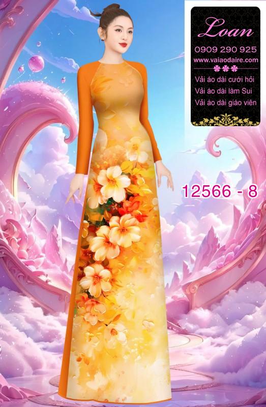 Vải áo dài hoa in 3D