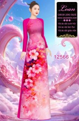 Vải áo dài hoa in 3D