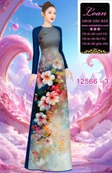 Vải áo dài hoa in 3D