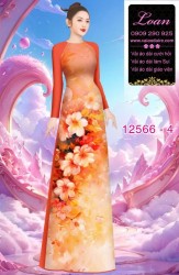 Vải áo dài hoa in 3D