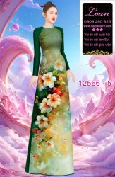 Vải áo dài hoa in 3D