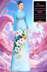 Vải áo dài hoa in 3D