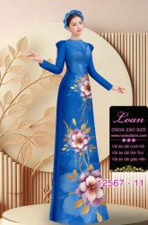Vải áo dài hoa in 3D
