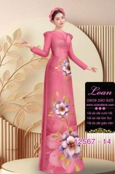 Vải áo dài hoa in 3D