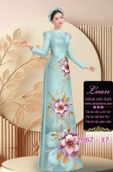 Vải áo dài hoa in 3D