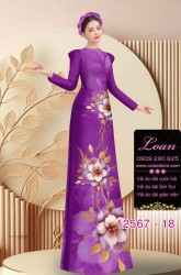 Vải áo dài hoa in 3D