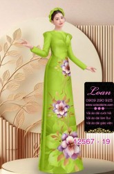 Vải áo dài hoa in 3D