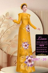 Vải áo dài hoa in 3D