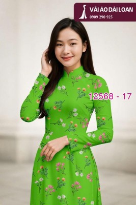 Vải áo dài hoa nhỏ toàn thân-DT 12568