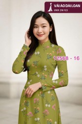 Vải áo dài hoa nhỏ toàn thân