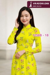 Vải áo dài hoa nhỏ toàn thân