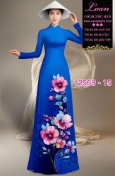 Vải áo dài hoa in 3D