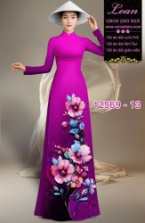 Vải áo dài hoa in 3D
