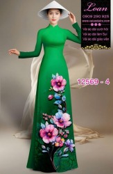 Vải áo dài hoa in 3D