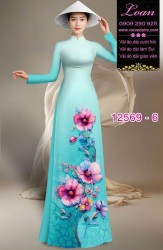 Vải áo dài hoa in 3D