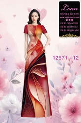 Vải áo dài họa tiết lập thể