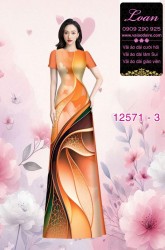 Vải áo dài họa tiết lập thể