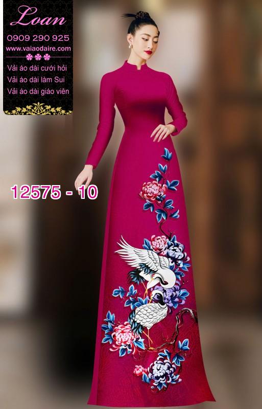 Vải áo dài chim hạc