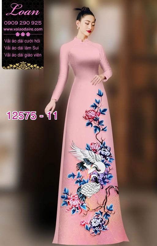 Vải áo dài chim hạc
