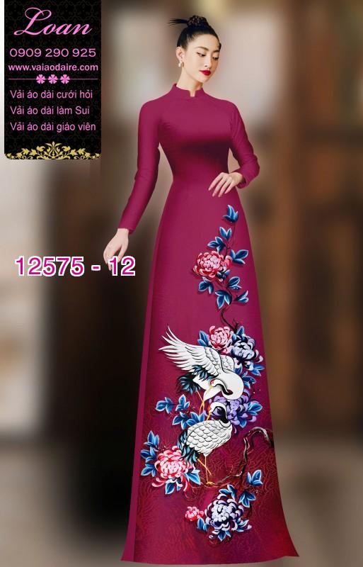 Vải áo dài chim hạc
