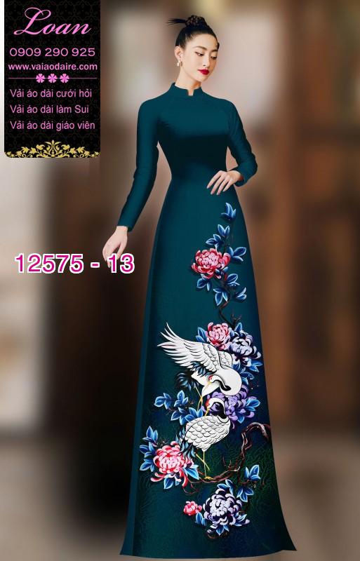 Vải áo dài chim hạc