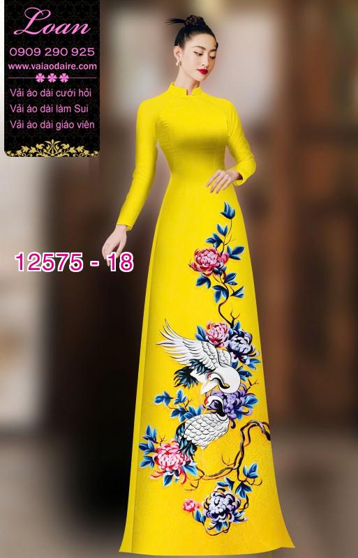 Vải áo dài chim hạc