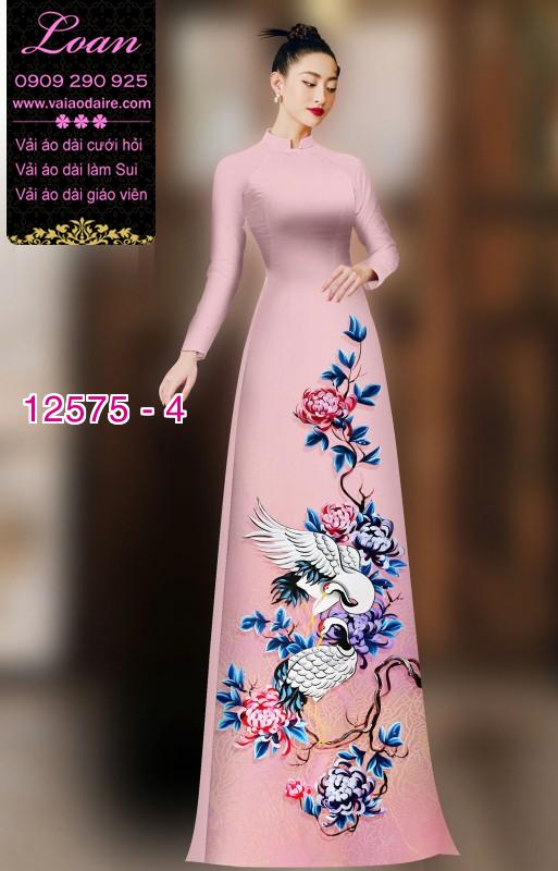 Vải áo dài chim hạc