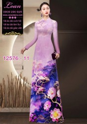 Vải áo dài hoa in 3D