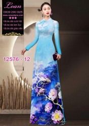 Vải áo dài hoa in 3D