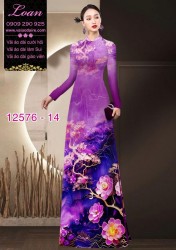 Vải áo dài hoa in 3D