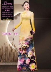 Vải áo dài hoa in 3D