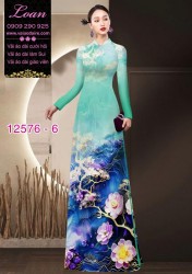 Vải áo dài hoa in 3D