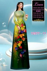 Vải áo dài hoa in 3D