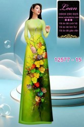 Vải áo dài hoa in 3D