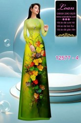 Vải áo dài hoa in 3D