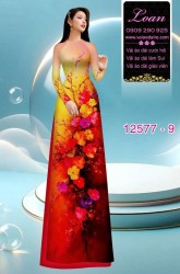 Vải áo dài hoa in 3D