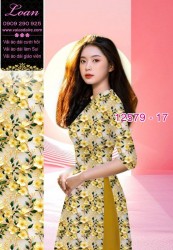 Vải áo dài hoa nhỏ toàn thân