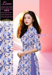 Vải áo dài hoa nhỏ toàn thân