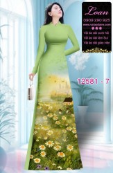 Vải áo dài hoa cúc họa mi