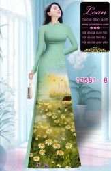 Vải áo dài hoa cúc họa mi
