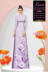 Vải áo dài hoa in 3D