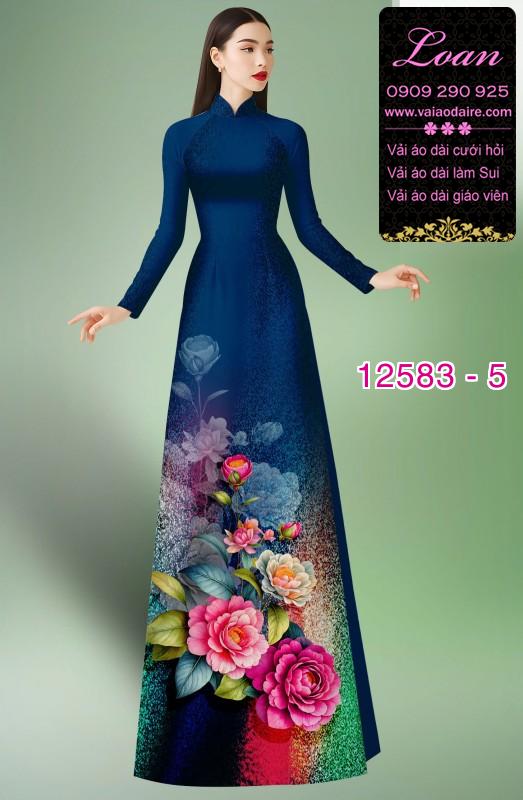 Vải áo dài hoa in 3D