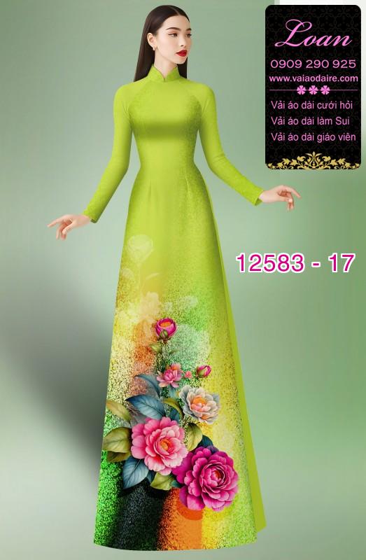 Vải áo dài hoa in 3D
