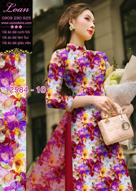 Vải áo dài hoa nhỏ